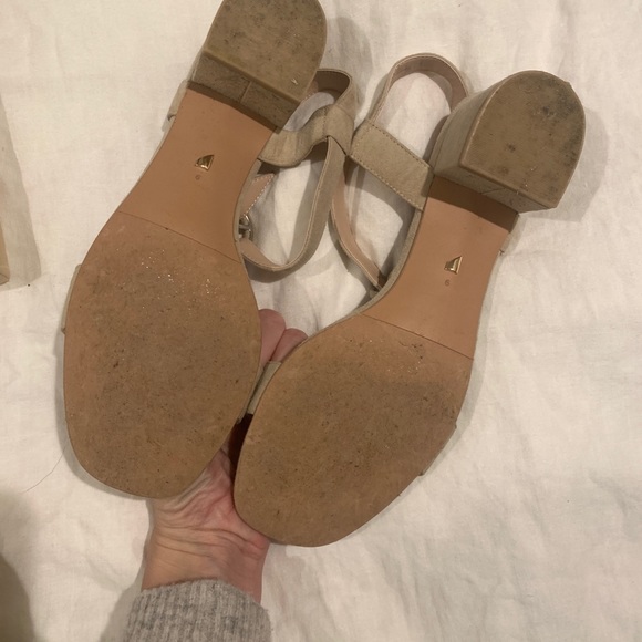 SHOES OF PREY suede low heel sandals - Picture 4 of 5